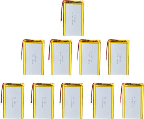10X 3.7V 10000mAh 1160100 Lipo batería recargable de polímero de litio batería de iones con conector PH2.0.000 in JST