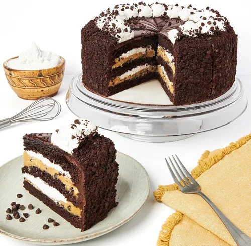 Vista 7 de David's Cookies Pastel de Cumpleaños Carnival de Algodón de Azúcar de 10" - Postre Fresco de Panadería en Capas para Entrega - Precortado