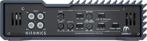 Vista 2 de Hifonics BXX1600.4 Amplificador de altavoz estéreo de 4 canales RMS de 1600 vatios Brutus Car Audio, cromo