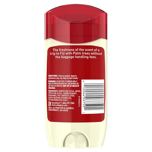 Vista 2 de Old Spice Desodorante sin aluminio para hombres, Fiji con aroma a palmera, 3.0 onzas, (paquete de 3)
