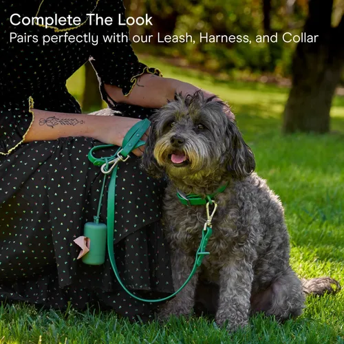 Vista 7 de Wild One Soporte para bolsa de excremento de perro y dispensador con accesorio para correa, a prueba de fugas, parte superior fácil de girar