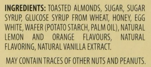 Vista 3 de Ferrara - Torrone italiano 18 piezas (caramelo de turrón de miel de almendra), (paquete de 2)- Cajas de 7.62 onzas