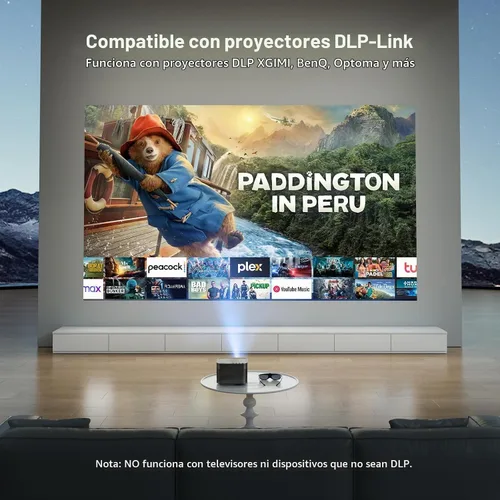 Vista 5 de ELEPHAS Gafas DLP Link 3D, obturador activo de 144 Hz para proyector DLP