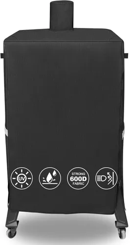 Vista 23 de QuliMetal Funda para ahumador eléctrico Pit Boss Serie 3 – Cubierta para parrillas Pit Boss PBV3G1 Ahumador vertical 600D resistente al agua