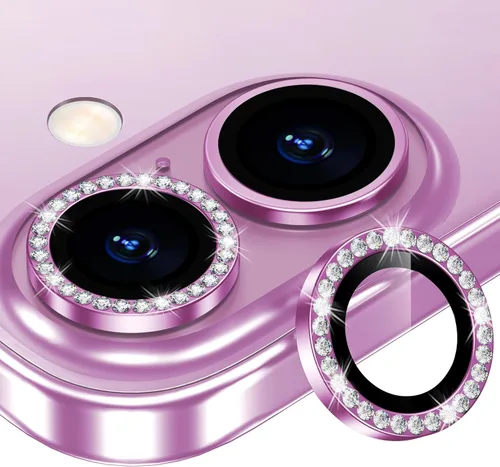 Vista 93 de Xfilm Protector de lente de cámara Bling para iPhone 14 Pro/14 Pro Max, dureza 9H a prueba de rayones, protector de anillo individual de metal