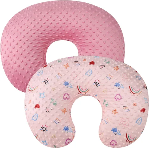 Vista 8 de Set de fundas para almohada de lactancia Dot 2 piezas, fundas ultra suaves compatibles con almohada Boppy, almohada estándar para bebé niño niña