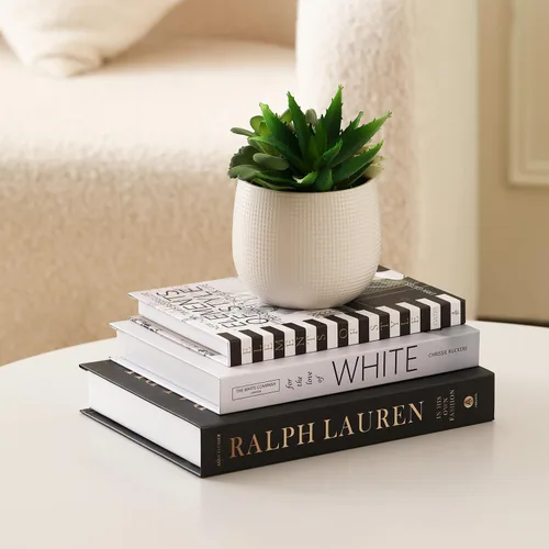 Vista 2 de Set de 3 libros decorativos para decoración del hogar, elegantes libros falsos para decoración, set de libros decorativos estéticos para mesa