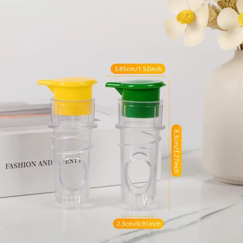 Vista 7 de Exprimidor de limón, exprimidor manual de limón con filtro integrado, prensa de cítricos naranja, lima exprimible para cócteles, fácil de usar, 2