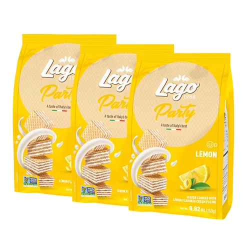 Vista 7 de Gastone Lago Party Wafers - Relleno de crema de coco, 8.82 onzas, 8.82 oz (paquete de 2) (Coco, paquete de 2)