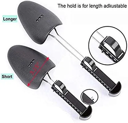 Vista 5 de FONHERILI WAJJ - 10 pares prácticos de longitud ajustable para hombre, soporte moldeador con una bolsa de zapatos (hombre, negro)