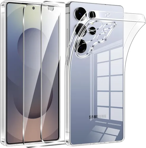 Vista 79 de Funda transparente para Samsung S23 5G, funda protectora de silicona transparente a prueba de golpes, funda protectora de TPU transparente