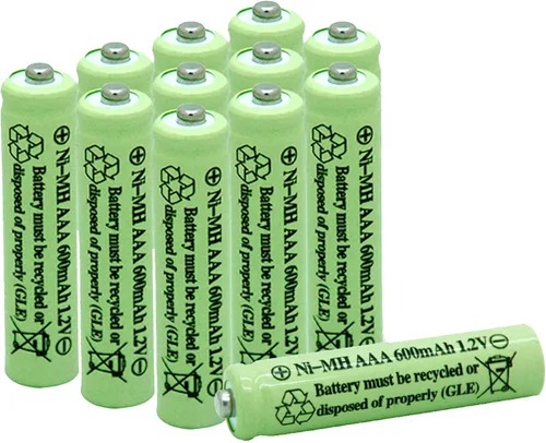 Vista 2 de Pilas de luz solar AAA Triple A NIMH 600mAh 1.2V recargables para luces de jardín remotos ratones (12 unidades)