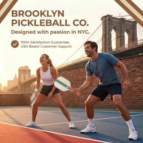 Vista 7 de Brooklyn Pickleball Co. – Carbon Fiber Pickleball Paddles – USAPA Approved, Honeycomb Core, Cushioned Grip, Lightweight Design – Single Paddles &