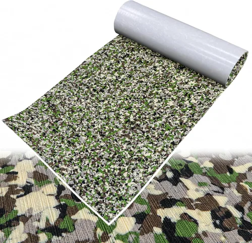 Vista 14 de Suelo de lancha de espuma EVA, lámina autoadhesiva para suelos marinos de camuflaje cepillado, alfombra marina para barcos, yate, kayak, cubierta