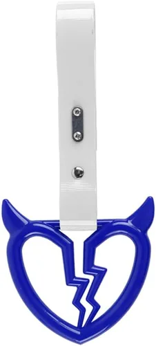 Vista 19 de Q1-TECH, JDM Tsurikawa Anillo japonés de metro, tren, autobús, mango de coche, cuerno de diablo, mango de corazón roto, correa de mano, anillos