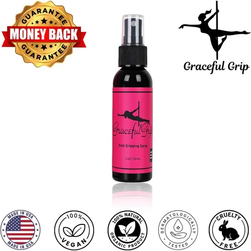 Vista 2 de Pole Dance - Spray de agarre para manos, resistente al sudor, mejora el control de agarre, solución profesional de larga duración, vegano