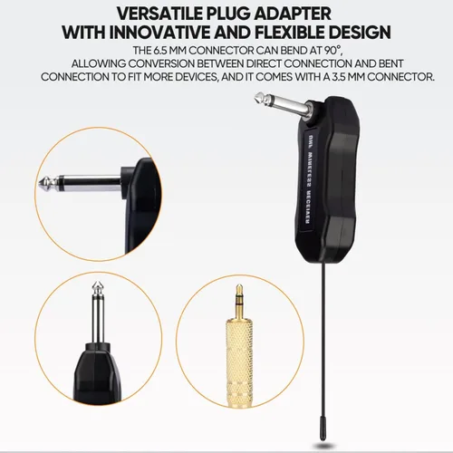 Vista 6 de W IN-MIX Sistema de micrófono inalámbrico UHF profesional, paquete de 1 con auriculares y micrófonos de solapa, rango de 100 pies, 30 canales
