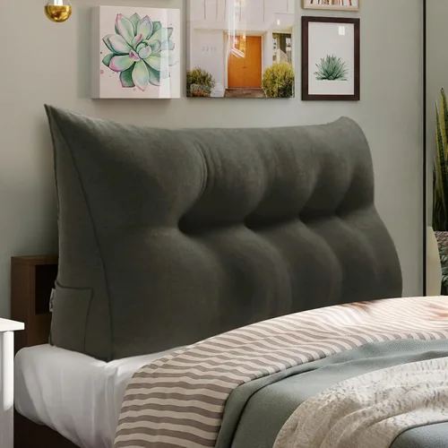 Vista 36 de WOWMAX - Almohada grande triangular con respaldo para cabecera, almohada de posicionamiento para lectura en forma de cuña, con funda extraíble