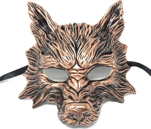 Vista 10 de Máscara de esqueleto espeluznante metálica estilo Steampunk para disfraz de Halloween, fiesta y cosplay