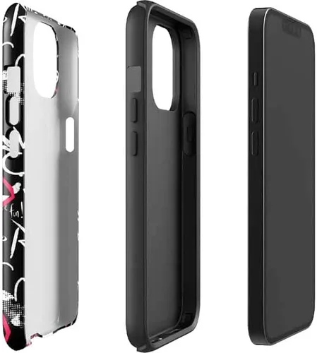 Vista 3 de Skinit Impact - Funda compatible con iPhone 14 Plus, diseño animado de Disney Cruella con licencia oficial Negro - L06