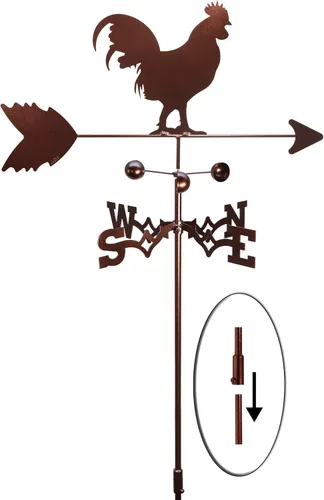 Vista 6 de SWEN Products Veleta de pollo gallo (montaje ajustable incluido)