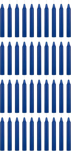 Vista 47 de MEGA CANDLES 20 piezas de velas cónicas sin perfume negras exquisitas, 10.2 cm de alto x 1.3 cm de diámetro, Campanas mágicas, Encantamiento