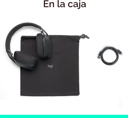 Vista 10 de Logitech Zone Vibe 100 - Auriculares inalámbricos ligeros sobre la oreja con micrófono de cancelación de ruido, auriculares Bluetooth multipunto