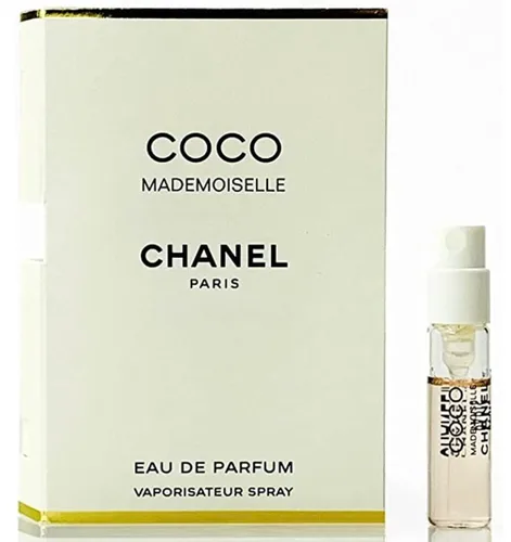 Vista 5 de Muestra de perfume Coco Mademoiselle Eau de Parfum vial de viaje 1.5 ml/0.05 oz por Fragancia de París