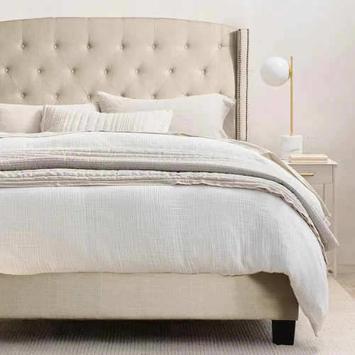 Vista 23 de Rosevera Noblesville - Cama tapizada, King, color carbón