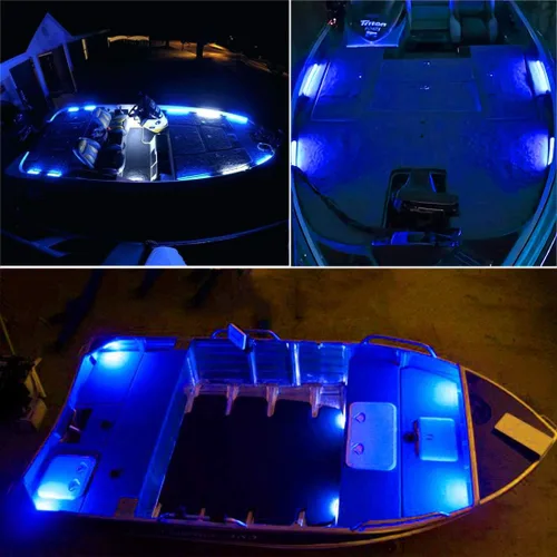 Vista 6 de Botepon Luces de navegación – Luces de proa LED, verde y rojo, pesca nocturna, cubierta, IP67 impermeable para pontón, bote auxiliar, kayak, barco