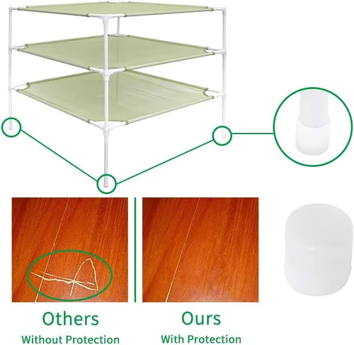Vista 5 de Growsun Rejilla de secado de suéter de 6 capas apilable, malla de tela seca, verde (conector actualizado)