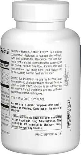 Vista 2 de Planetary Herbals Stone Free 820 mg Herbal Support for Kidney and Gallbladder 180 Tablet
