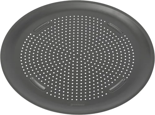 Vista 7 de GoodCook AirPerfect Bandeja para Pizza de Acero al Carbono Antiadherente Aislada de 14" con Guías de Corte, Bandeja para Pizza Antiadherente