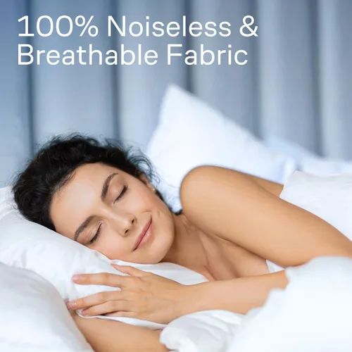 Vista 7 de Paquete de 4 protectores de almohada 100% algodón con cremallera, tamaño estándar, 100% resistentes a las manchas, el polvo y la suciedad, fundas