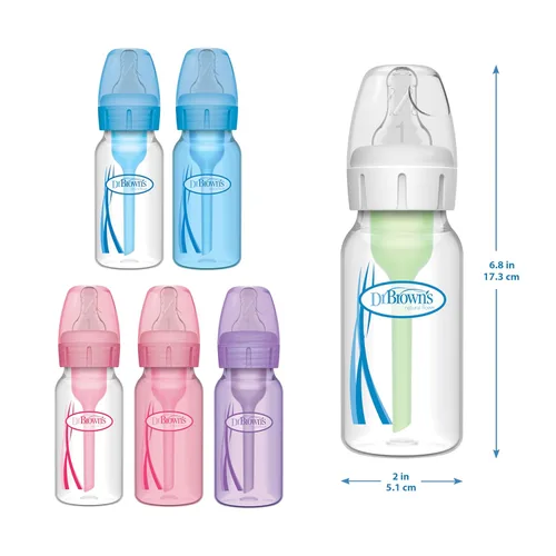 Vista 12 de Dr. Brown's Natural Flow Anti-Colic Options+ Juego de Alimentación de Extracción y Almacenamiento de Pecho a Biberón Angosto con Tetinas de Flujo