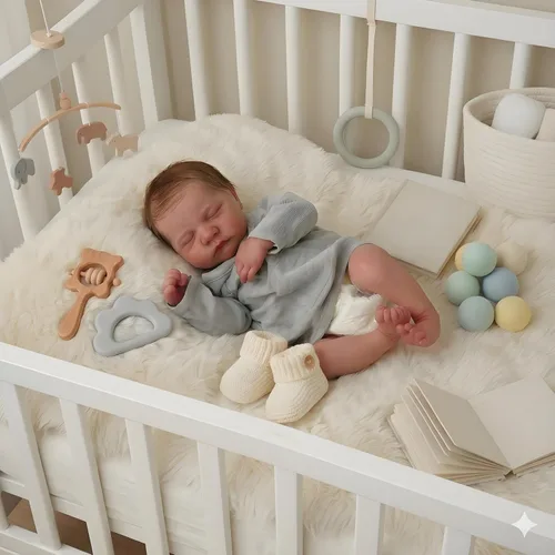 Muñecas de bebé Reborn de 19 pulgadas y 19.3 in, muñeca realista de silicona Reborn – Lavable de cuerpo completo de aspecto realista muñecas de