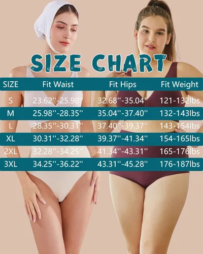 Vista 4 de FINETOO Ropa interior sin costuras para mujer, de cintura alta, con control de abdomen, de nailon, 4 unidades, S-XXXL