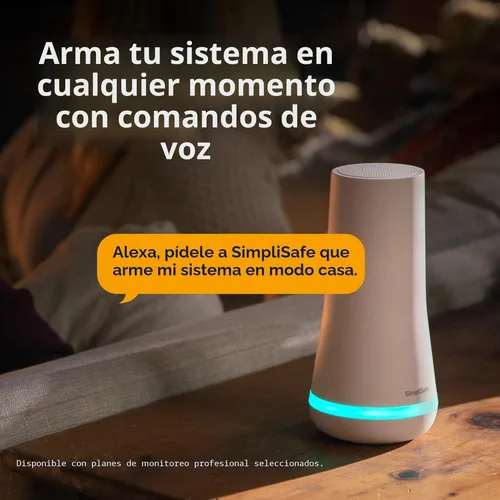 Vista 4 de SimpliSafe Sistema de seguridad inalámbrico para el hogar de 8 piezas, monitoreo profesional 24/7 opcional, sin contrato, compatible con Alexa