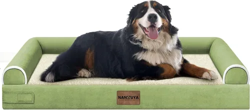 Vista 116 de Cama ortopédica lavable para perros pequeños: cama con cojines de apoyo para perros pequeños y gatos, cama impermeable de espuma tipo caja de Gris