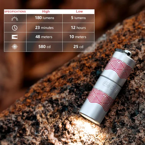Vista 2 de OLIGHT I1R 2 Pro Eos - Linterna de llavero recargable EDC de 180 lúmenes, alimentada por batería recargable integrada con cable USB tipo C, mini luz