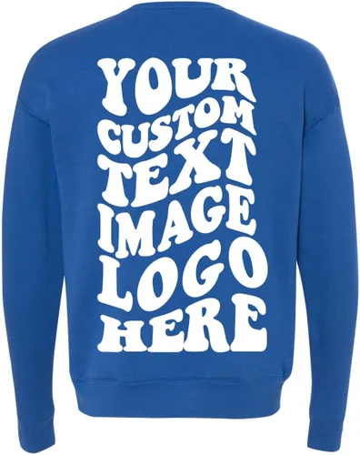 Vista 2 de INK STITCH Unisex 3945 Bella Canvas Custom Printing Logo Textos Esponja Fleece Cuello redondo Sudaderas
