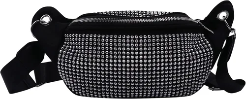 Riñonera con diamantes de imitación para mujer, riñonera con diamantes brillantes, bolsa cruzada para la cintura, bolso para teléfono para niñas y