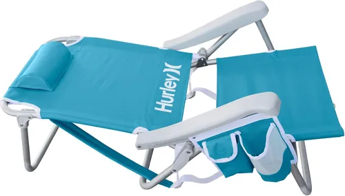 Vista 5 de Hurley - Silla de playa de lujo estilo mochila, tamaño único, turquesa