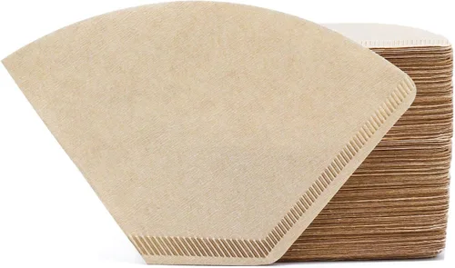 Vista 12 de Segarty Filtros de cono de café #1, paquete de 100 unidades, 1-2 tazas, papel marrón natural sin blanquear, desechable, para la mayoría