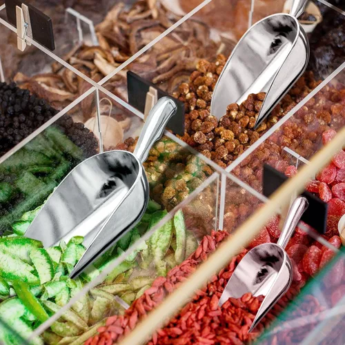 Vista 2 de Amazing Abby - Elsa - Cucharas de hielo de aluminio (juego de 3 piezas), cucharas de aluminio fundido, capacidad de 51224 onzas, grado alimenticio