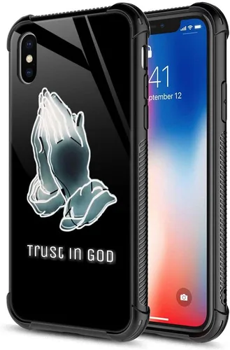 Vista 10 de Funda para iPhone Xs Max, de cristal templado 9H para iPhone Xs Max, diseño a prueba de golpes, antirrayones, para Apple iPhone Xs Max de 6.5