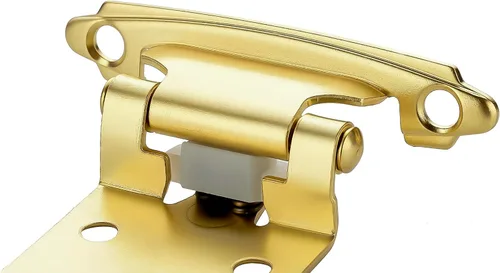 Vista 81 de Ravinte Paquete de 2 (1 pares) de bisagras superpuestas de gabinete de 1/2 pulgada, montaje facial semicerrante de cierre automático, accesorios