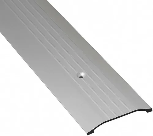 Umbral de aluminio corrugado de 36 pulgadas, 3 pulgadas de ancho x 3/8 pulgadas de alto, agujeros de montaje preperforados, tornillos incluidos,