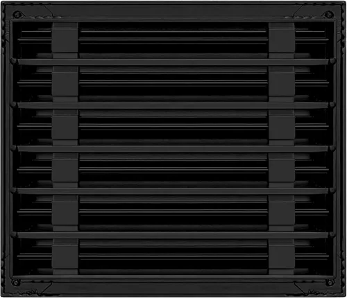 Vista 2 de BUILDMART - Cubierta de ventilación de CA moderna de 14x12 - Ventilación de aire negra decorativa - Difusor de ranura lineal estándar - Rejilla