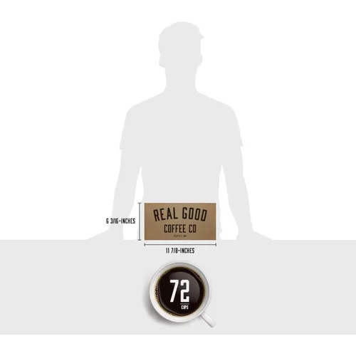 Vista 7 de Real Good Coffee Company - Cápsulas de café de un solo uso - Café orgánico extra oscuro - Compatible con K-Cup incluyendo cafeteras Keurig 2.0